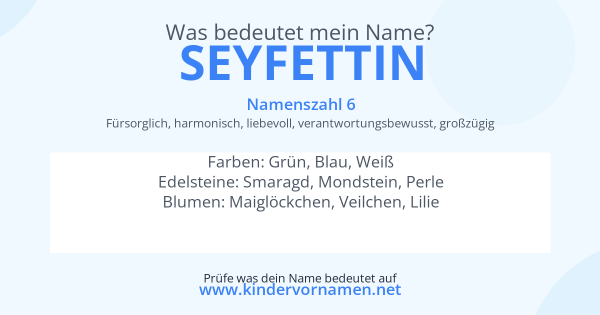 Was bedeutet der Name Seyfettin?
