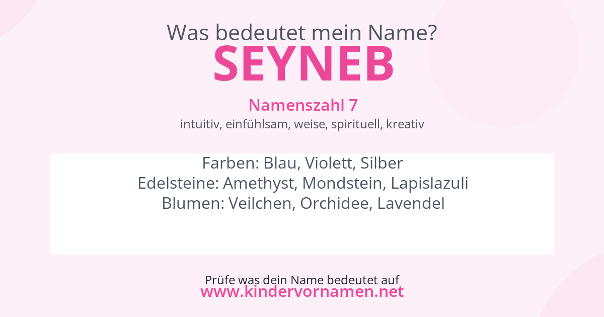 Was bedeutet der Name Seyneb?