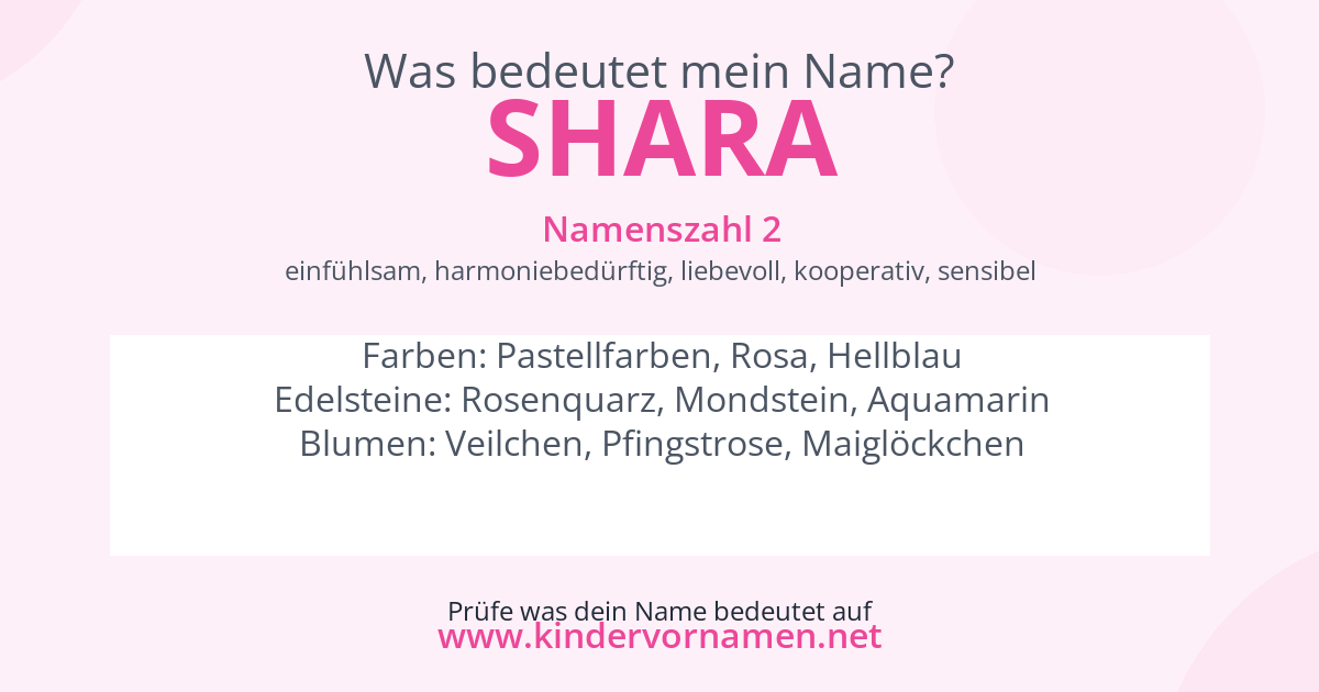 Was bedeutet der Name Shara?