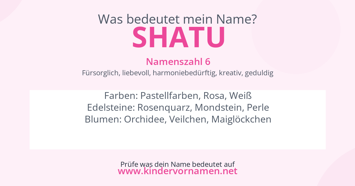Was bedeutet der Name Shatu?