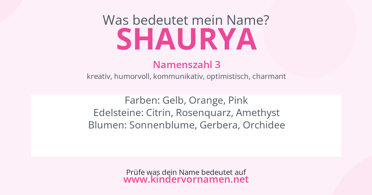 Was bedeutet der Name Shaurya?