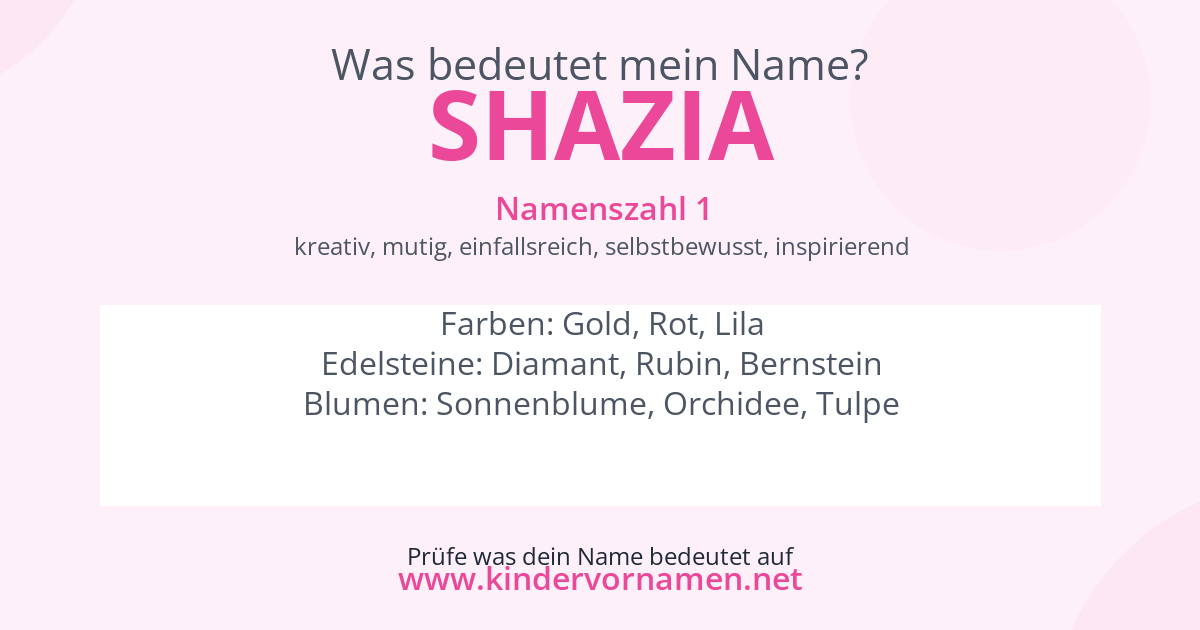 Was bedeutet der Name Shazia?