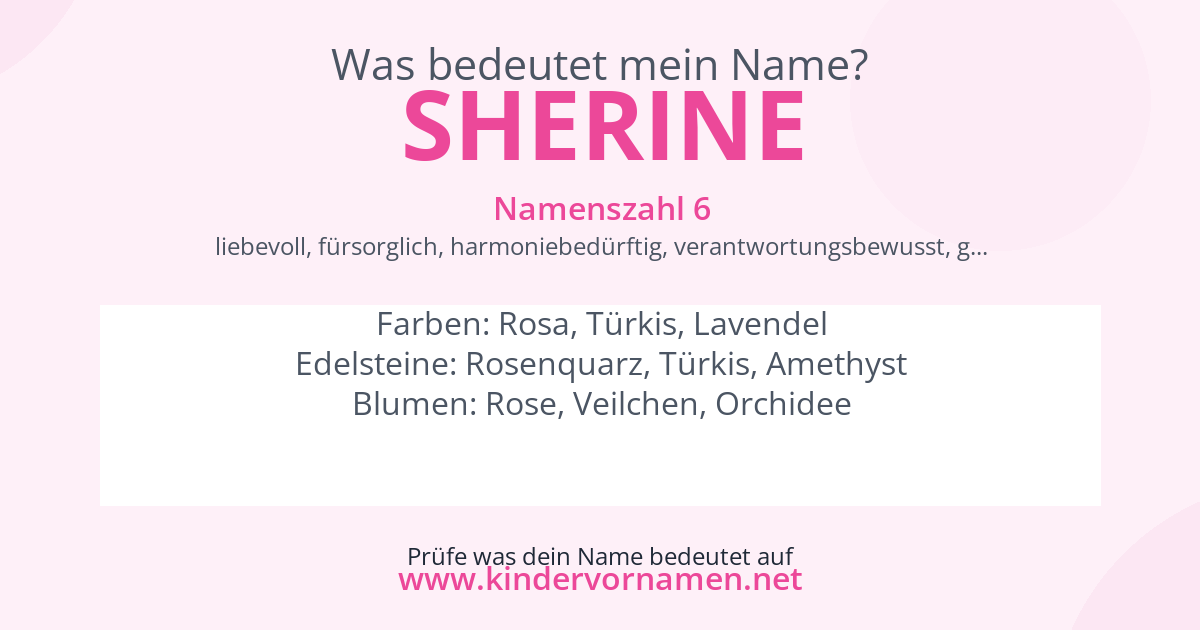 Was bedeutet der Name Sherine?