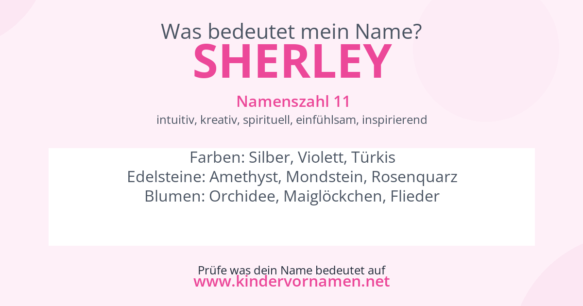 Was bedeutet der Name Sherley?