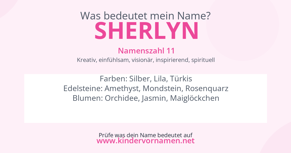 Was bedeutet der Name Sherlyn?