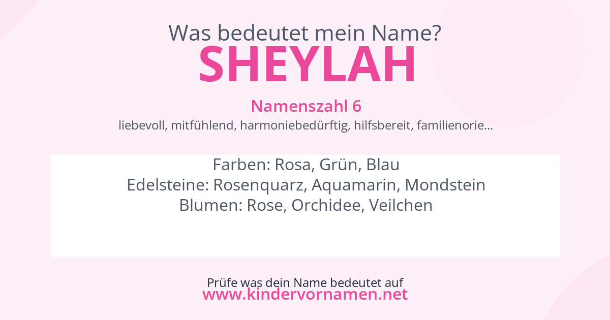Was bedeutet der Name Sheylah?