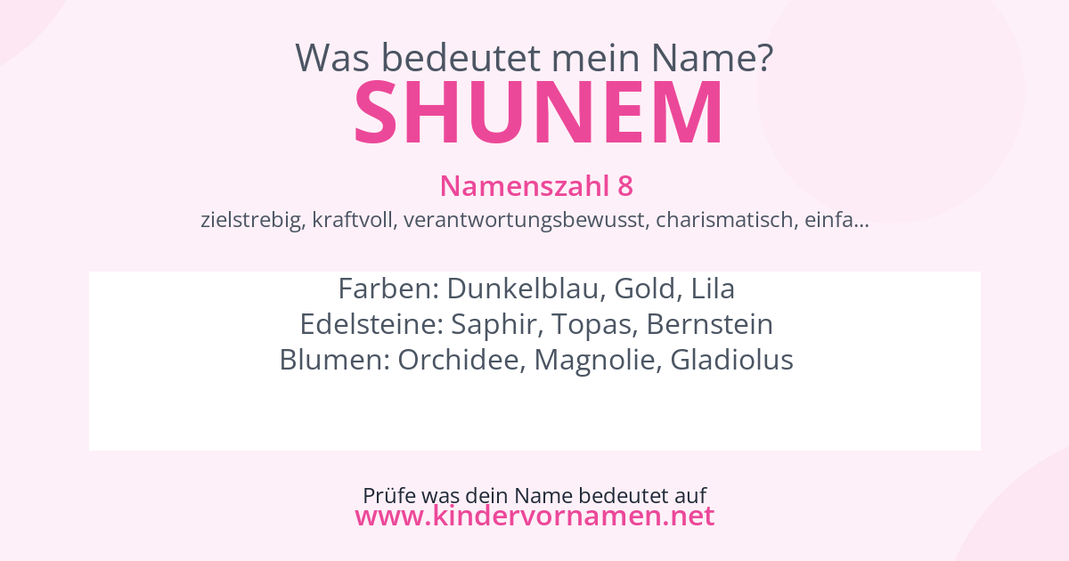 Was bedeutet der Name Shunem?