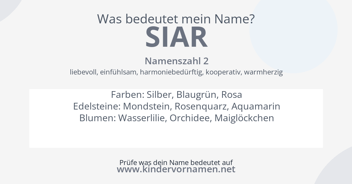 Was bedeutet der Name Siar?