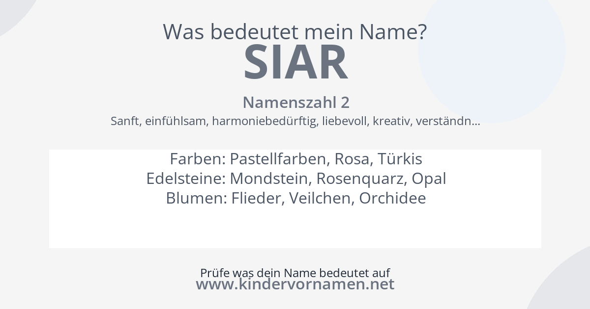 Was bedeutet der Name Siar?