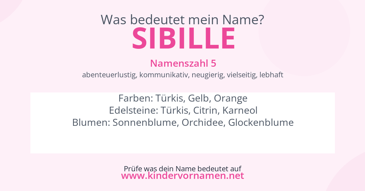 Was bedeutet der Name Sibille?