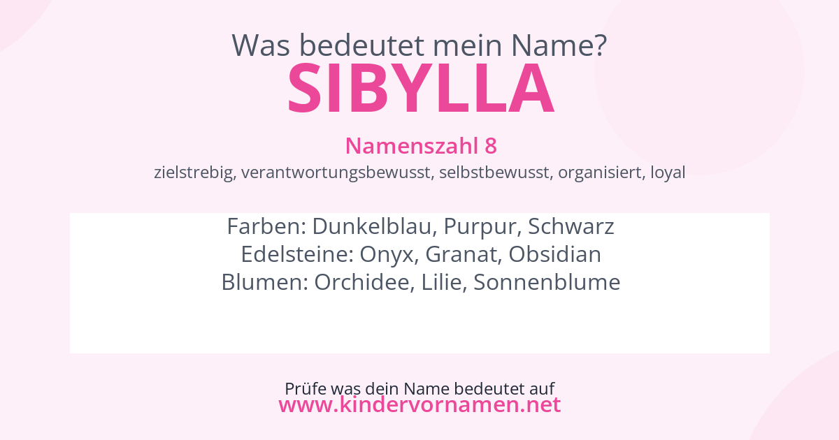 Was bedeutet der Name Sibylla?