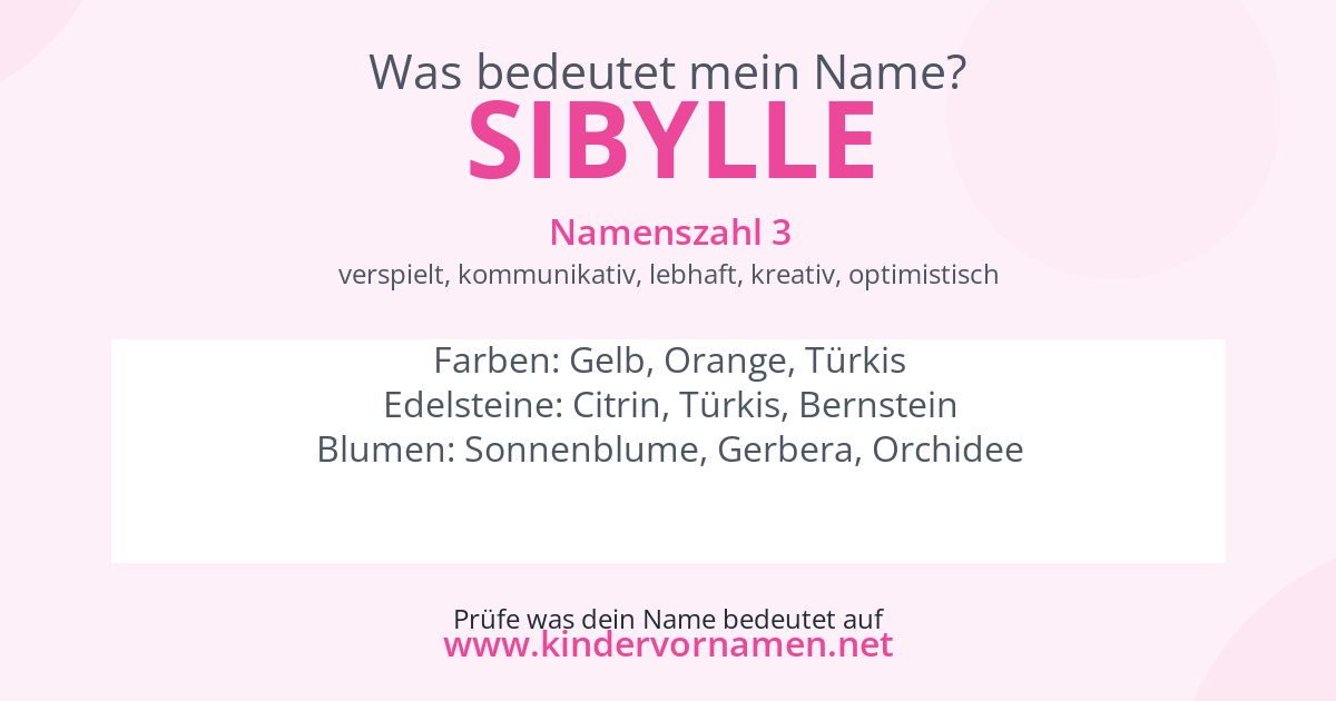 Was bedeutet der Name Sibylle?