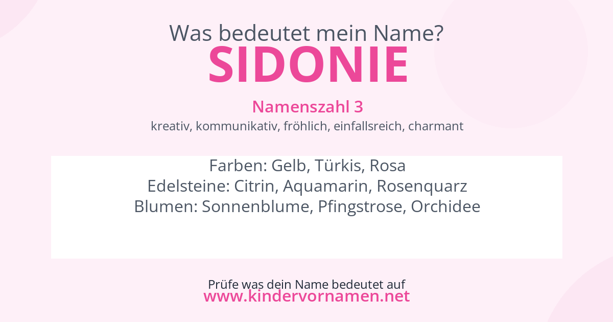 Was bedeutet der Name Sidonie?