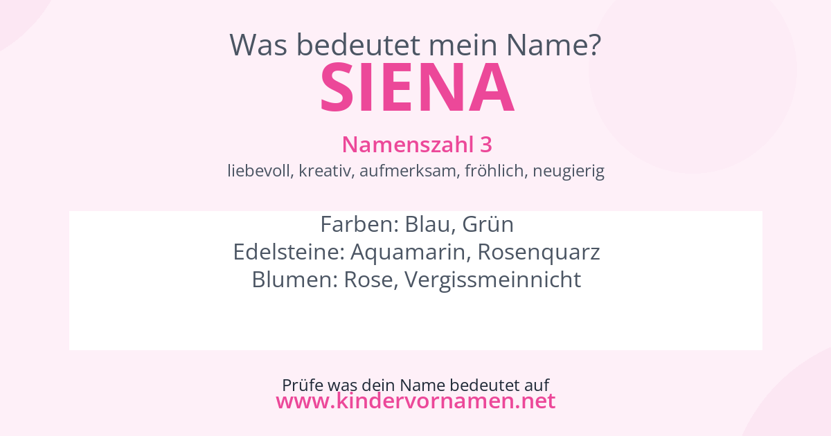 Was bedeutet der Name Siena?