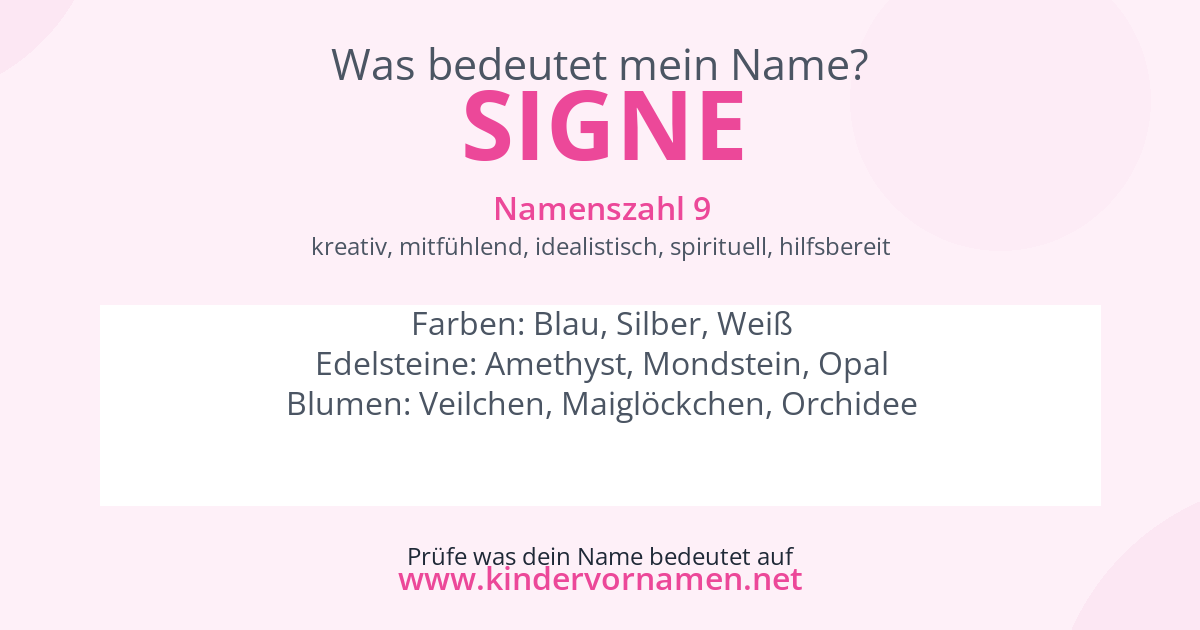Was bedeutet der Name Signe?