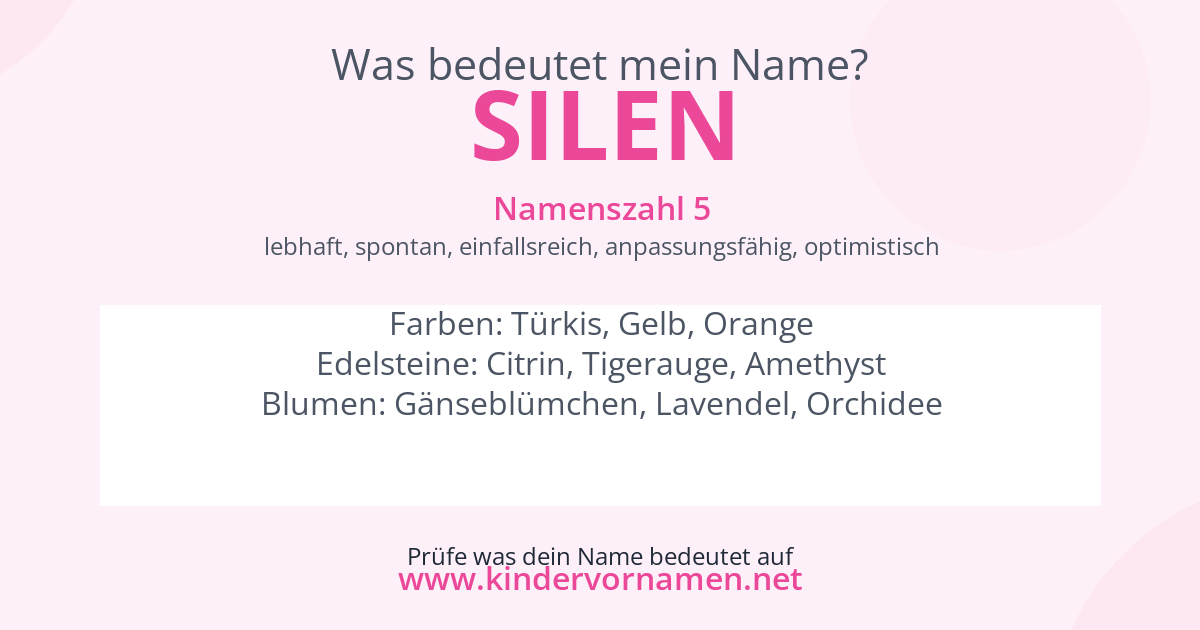 Was bedeutet der Name Silen?