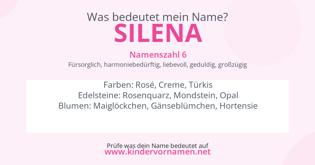 Was bedeutet der Name Silena?