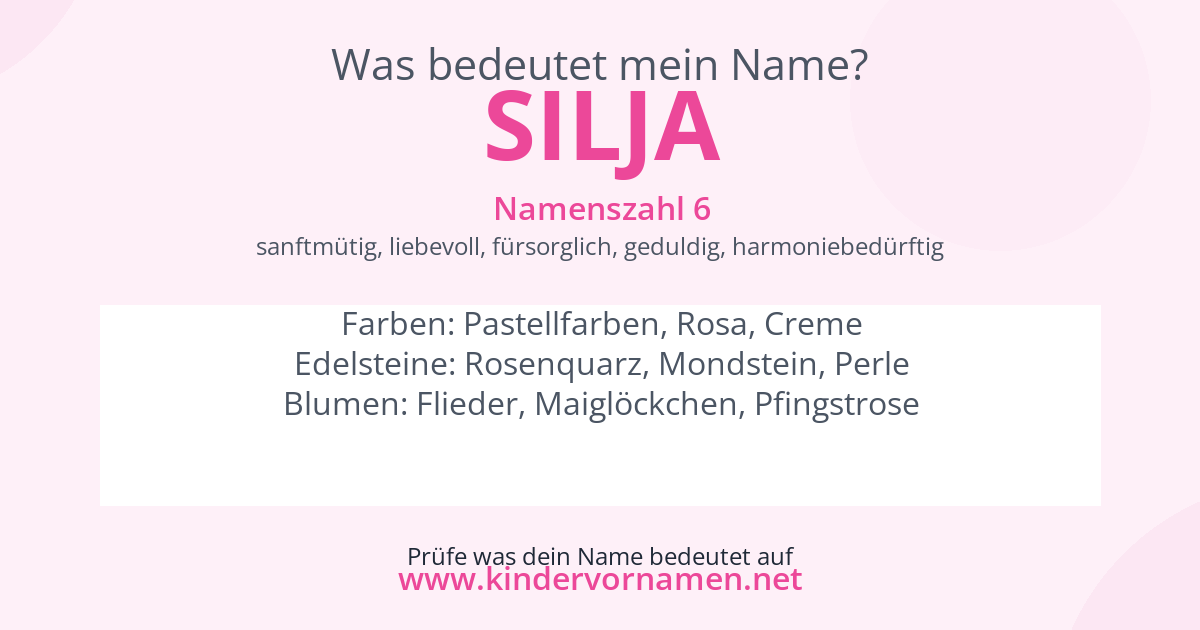 Was bedeutet der Name Silja?