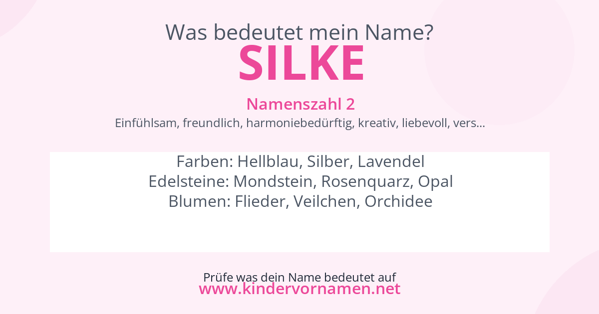 Was bedeutet der Name Silke?