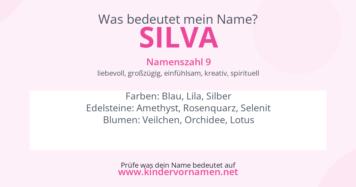 Was bedeutet der Name Silva?