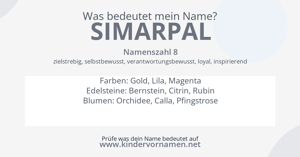 Was bedeutet der Name Simarpal?