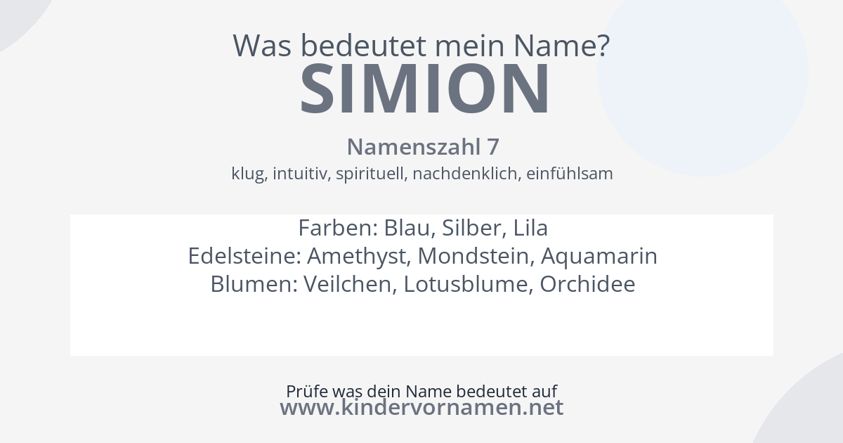 Was bedeutet der Name Simion?