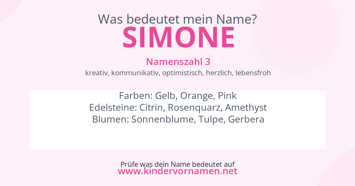 Was bedeutet der Name Simone?