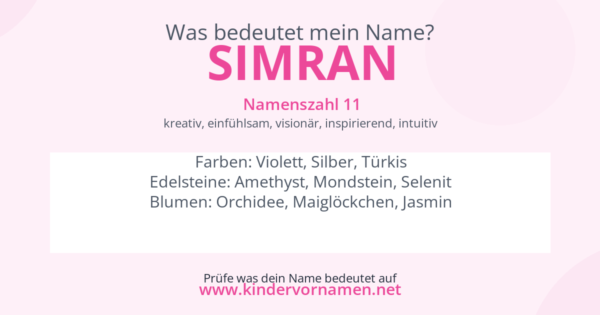 Was bedeutet der Name Simran?