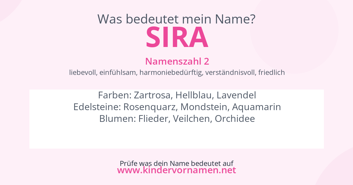 Was bedeutet der Name Sira?