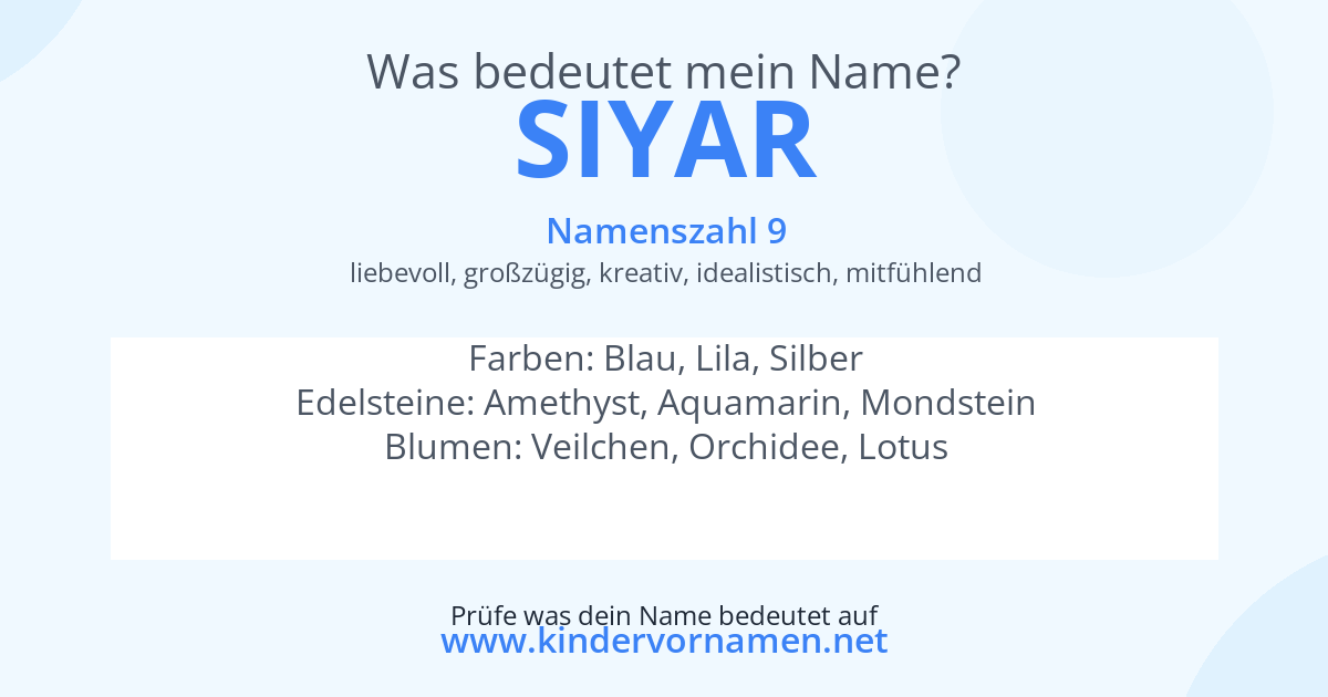 Was bedeutet der Name Siyar?