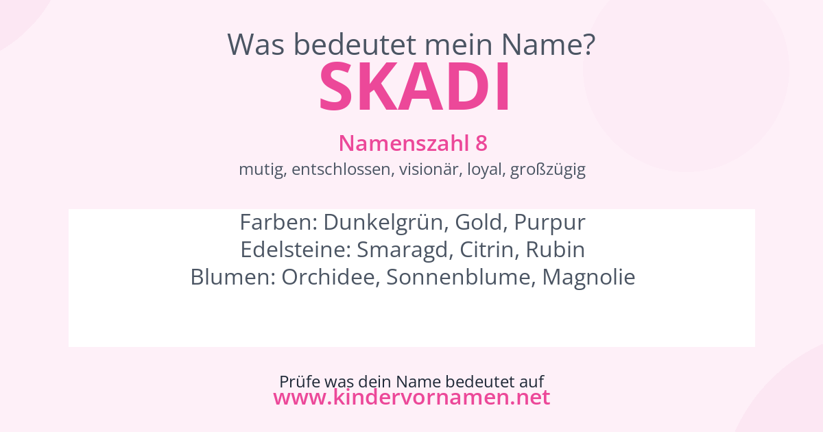 Was bedeutet der Name Skadi?