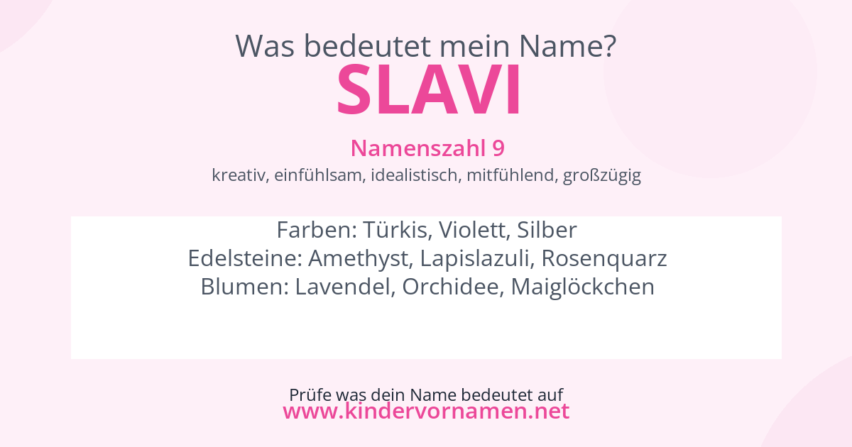 Was bedeutet der Name Slavi?
