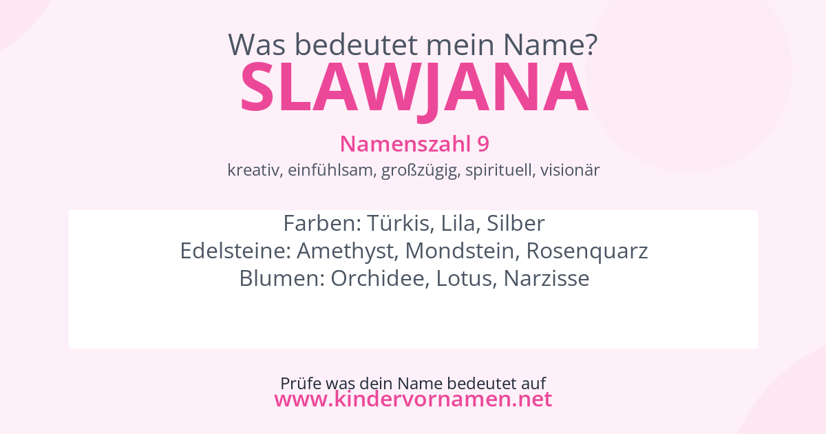 Was bedeutet der Name Slawjana?