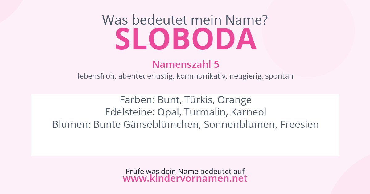 Was bedeutet der Name Sloboda?