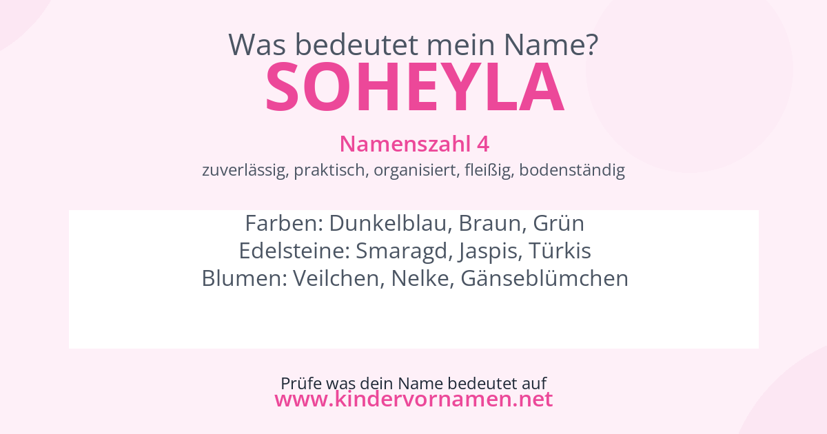 Was bedeutet der Name Soheyla?