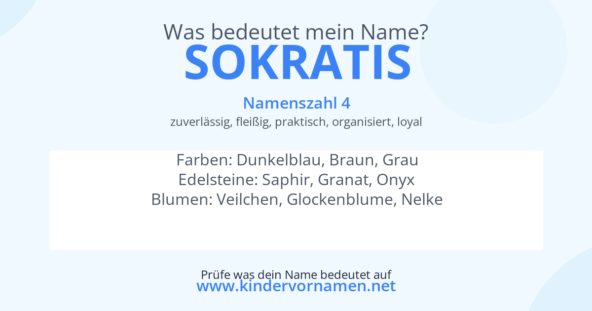 Was bedeutet der Name Sokratis?