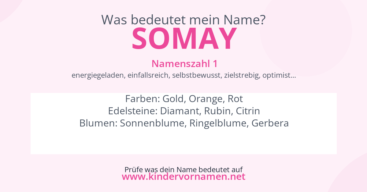 Was bedeutet der Name Somay?