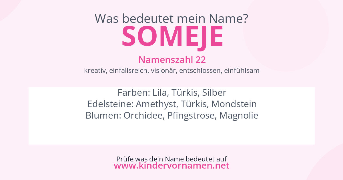 Was bedeutet der Name Someje?