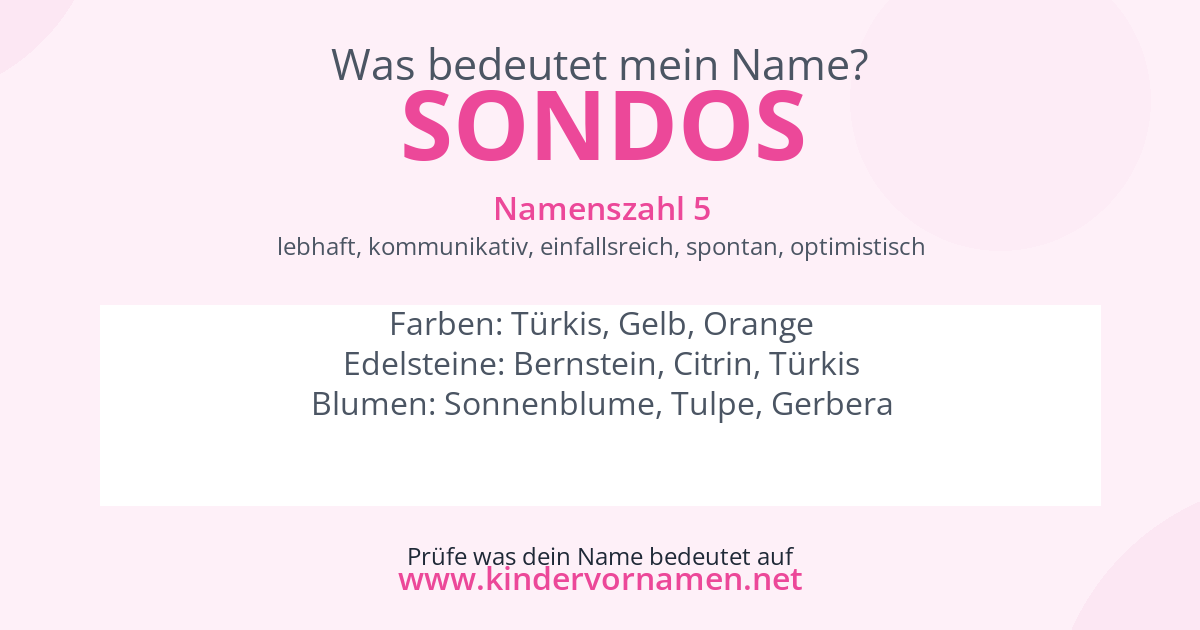 Was bedeutet der Name Sondos?