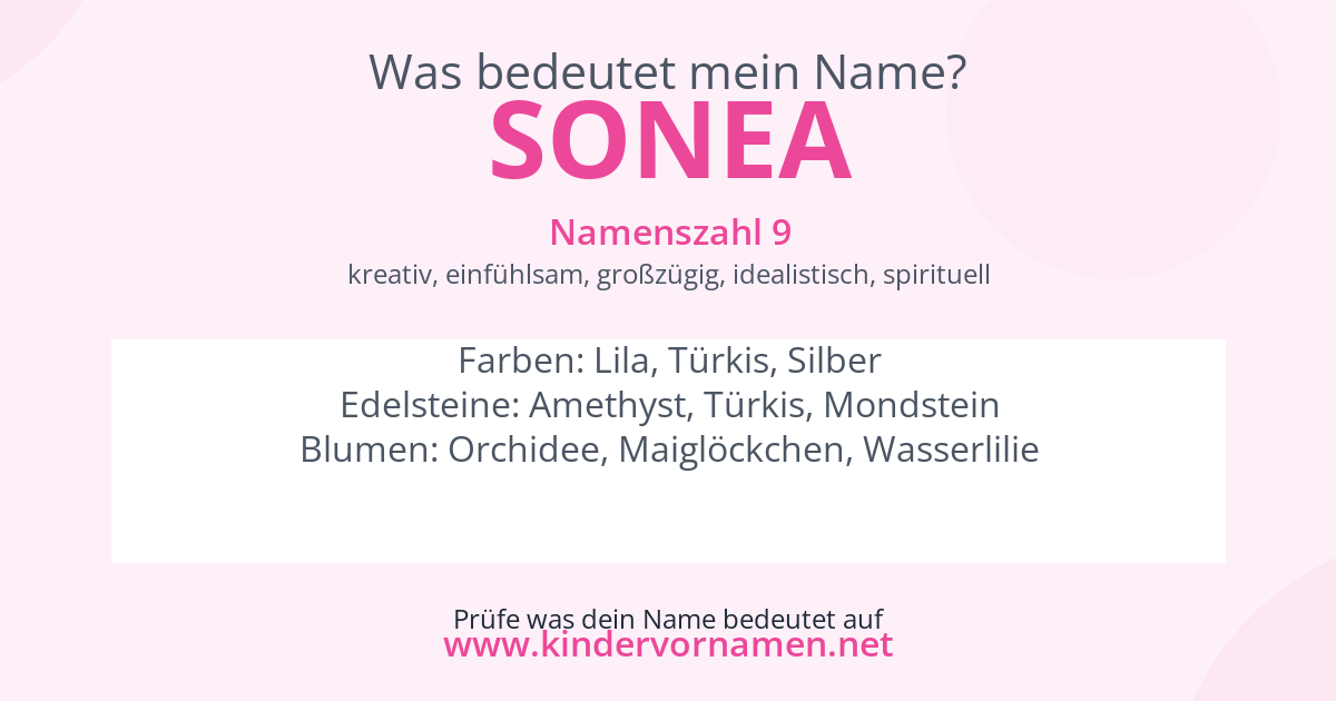 Was bedeutet der Name Sonea?