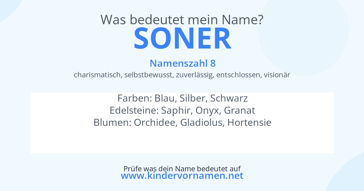 Was bedeutet der Name Soner?