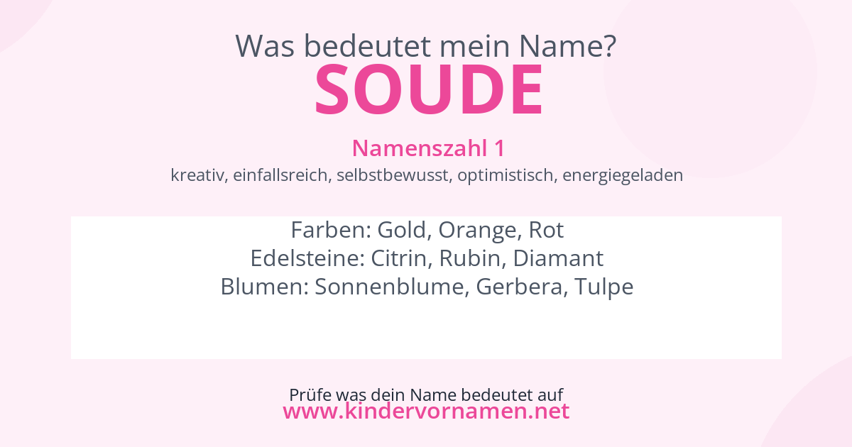 Was bedeutet der Name Soude?