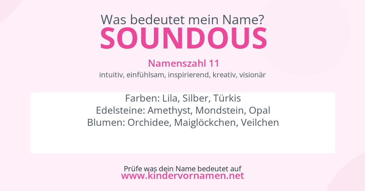 Was bedeutet der Name Soundous?
