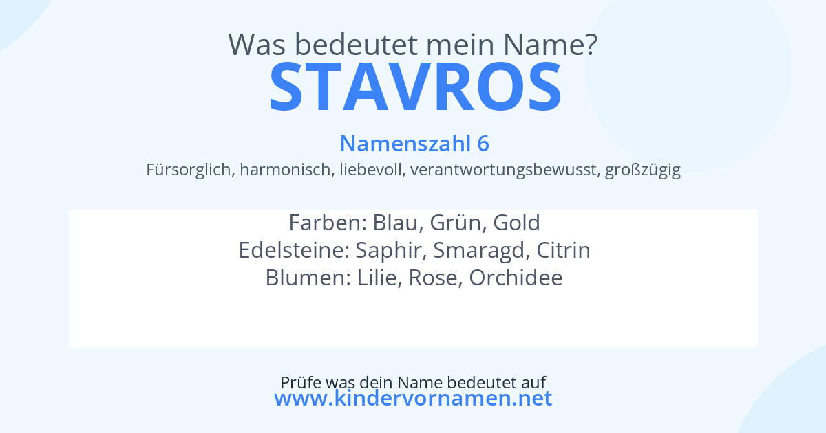 Was bedeutet der Name Stavros?