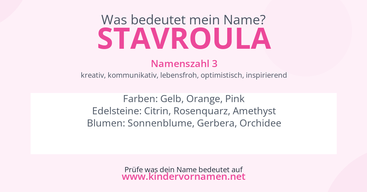 Was bedeutet der Name Stavroula?