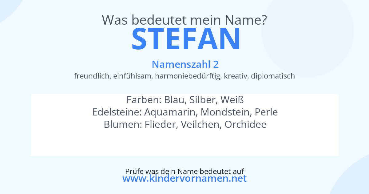Was bedeutet der Name Stefan?