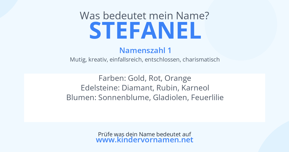 Was bedeutet der Name Stefanel?