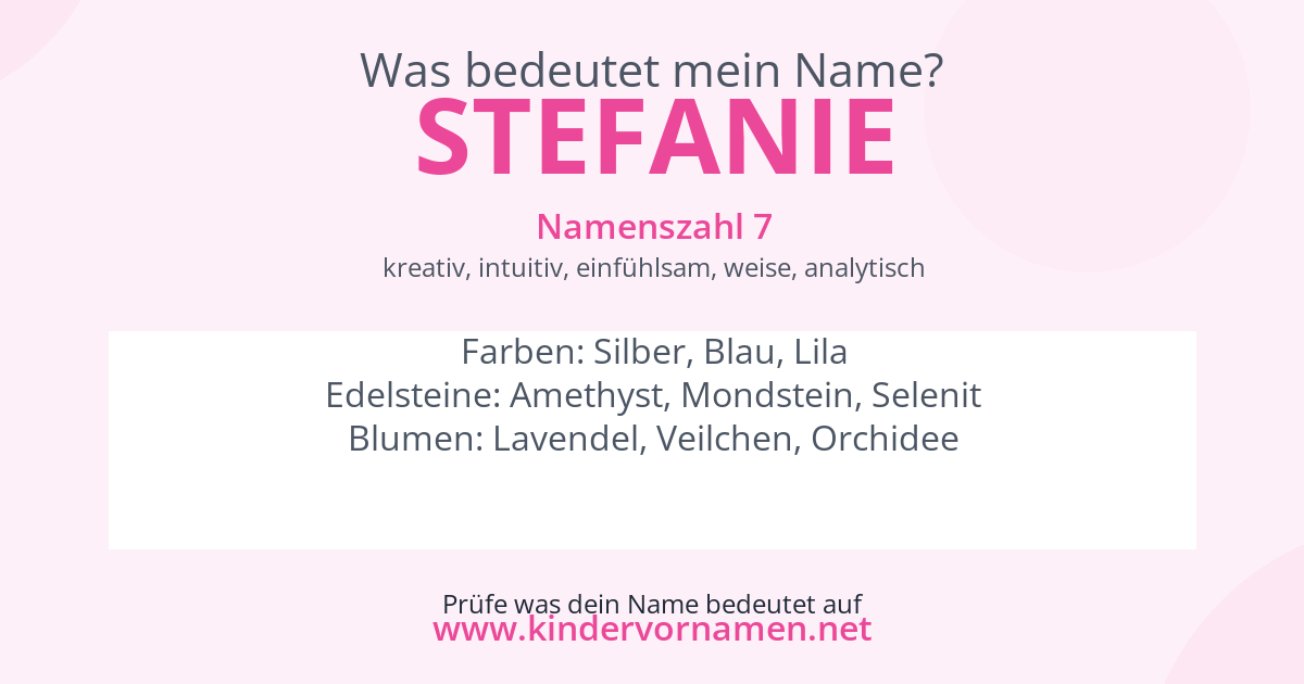 Was bedeutet der Name Stefanie?
