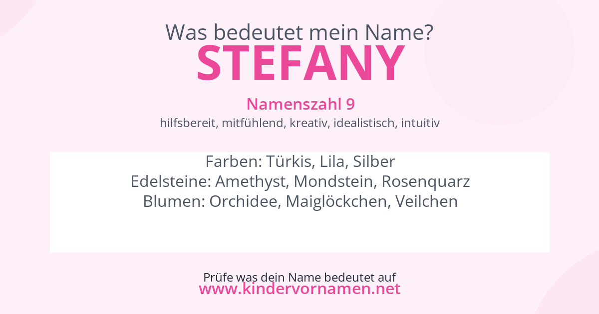 Was bedeutet der Name Stefany?