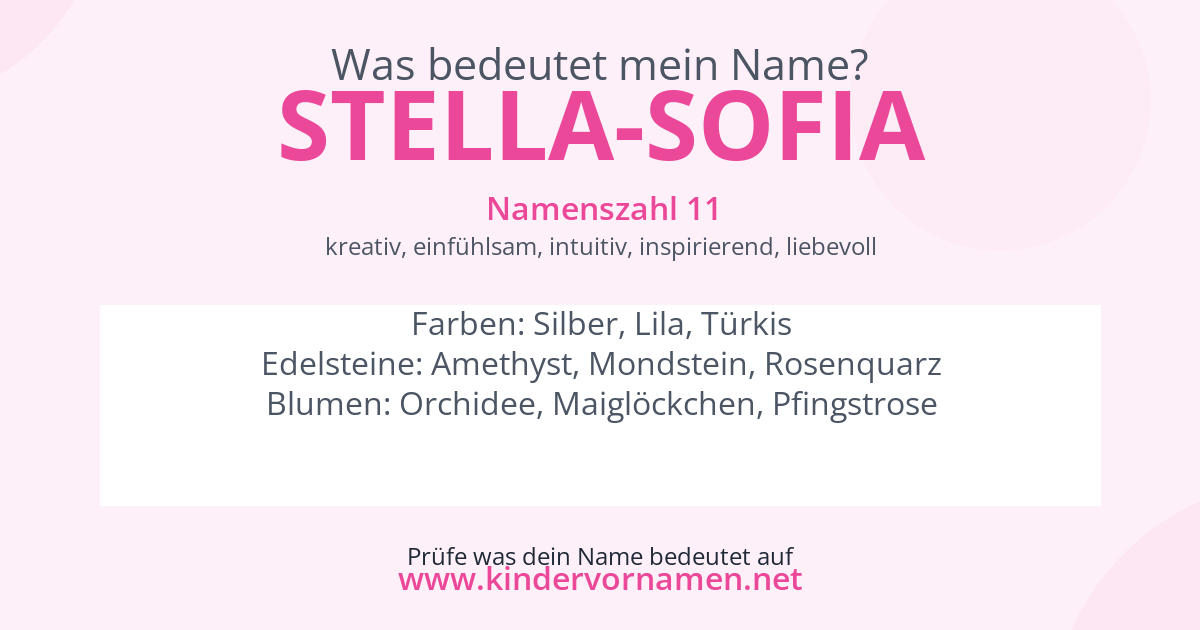 Was bedeutet der Name Stella-Sofia?